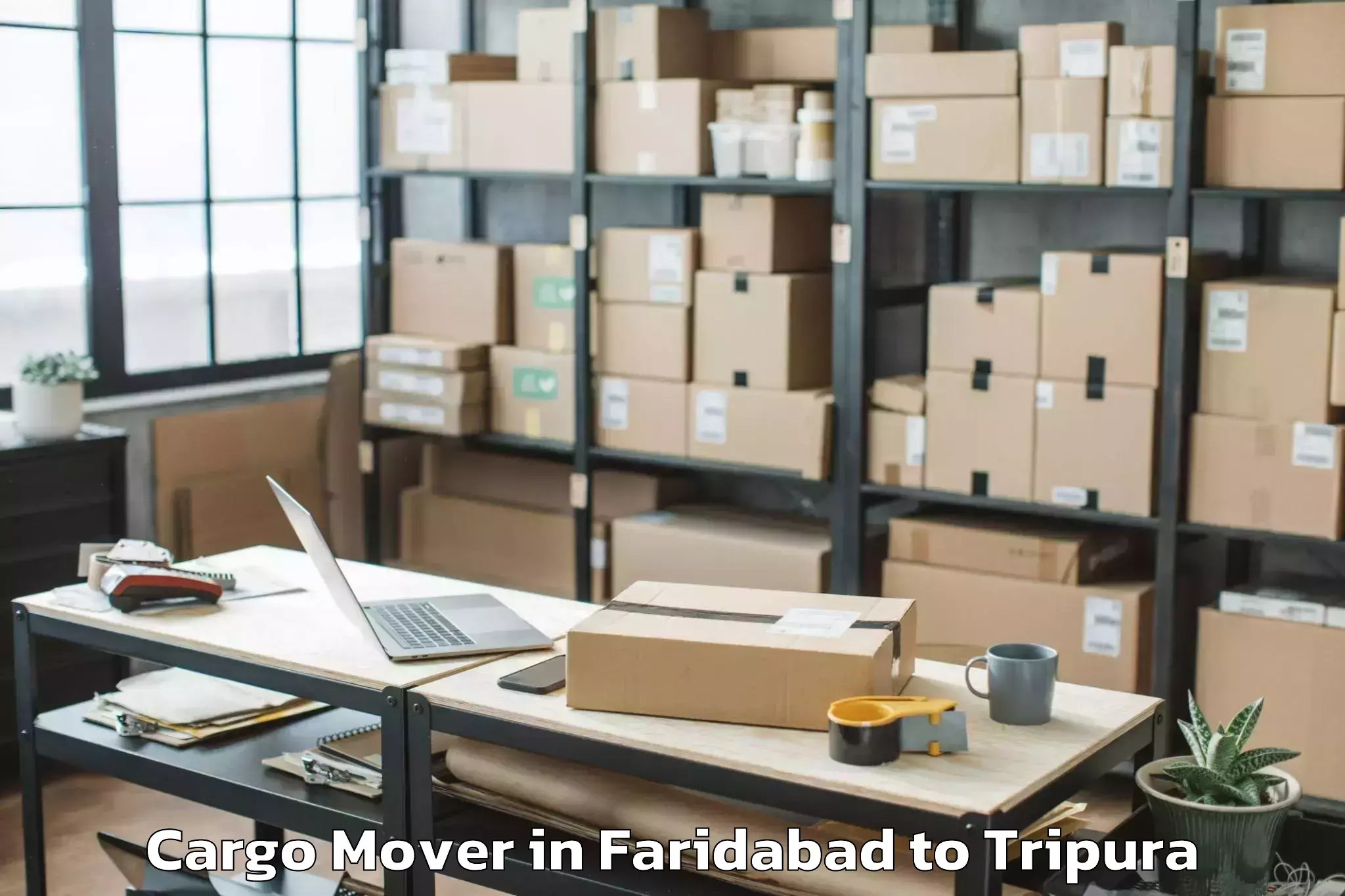 Book Your Faridabad to Manughat Cargo Mover Today